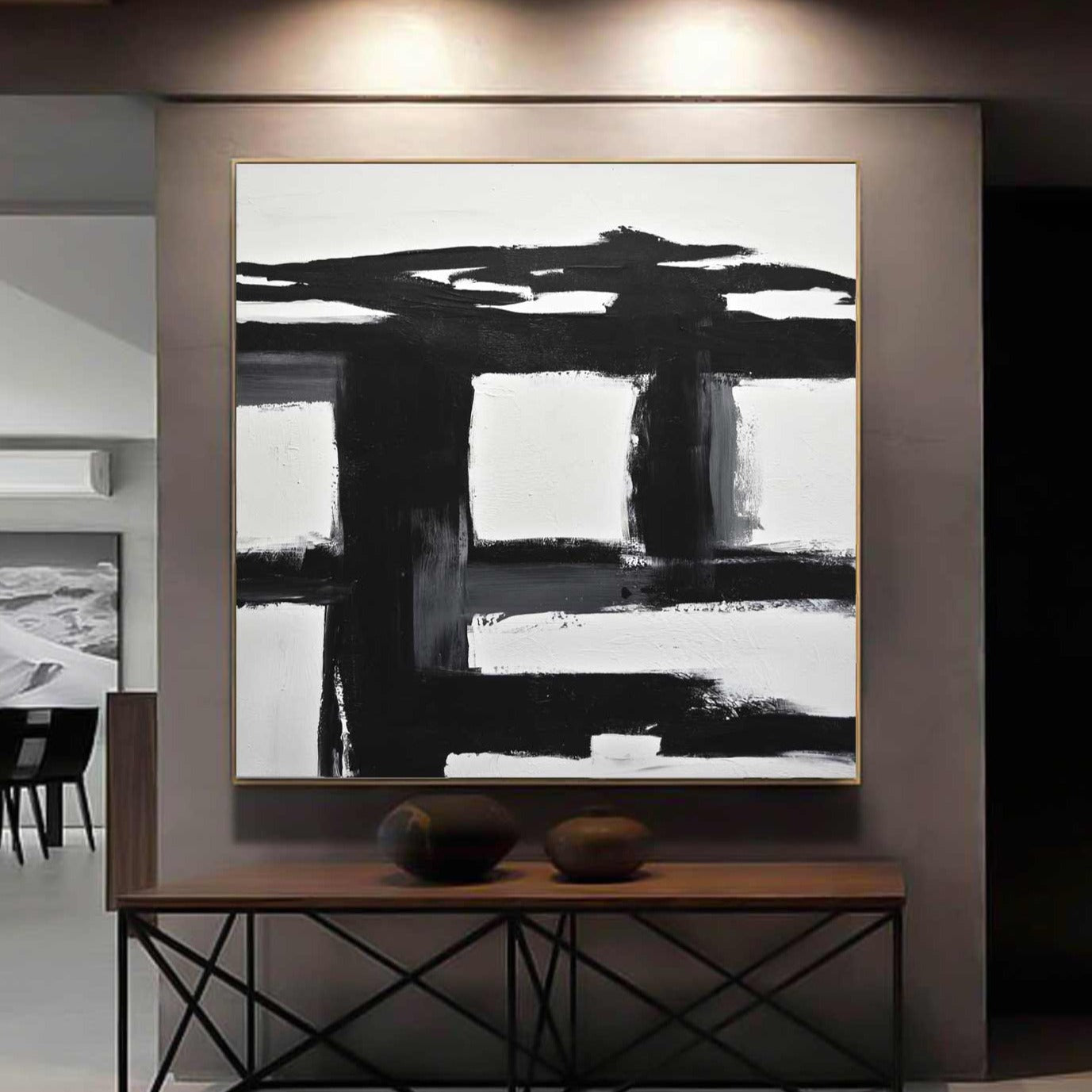 Black & White Expressionist Abstract "Balance"