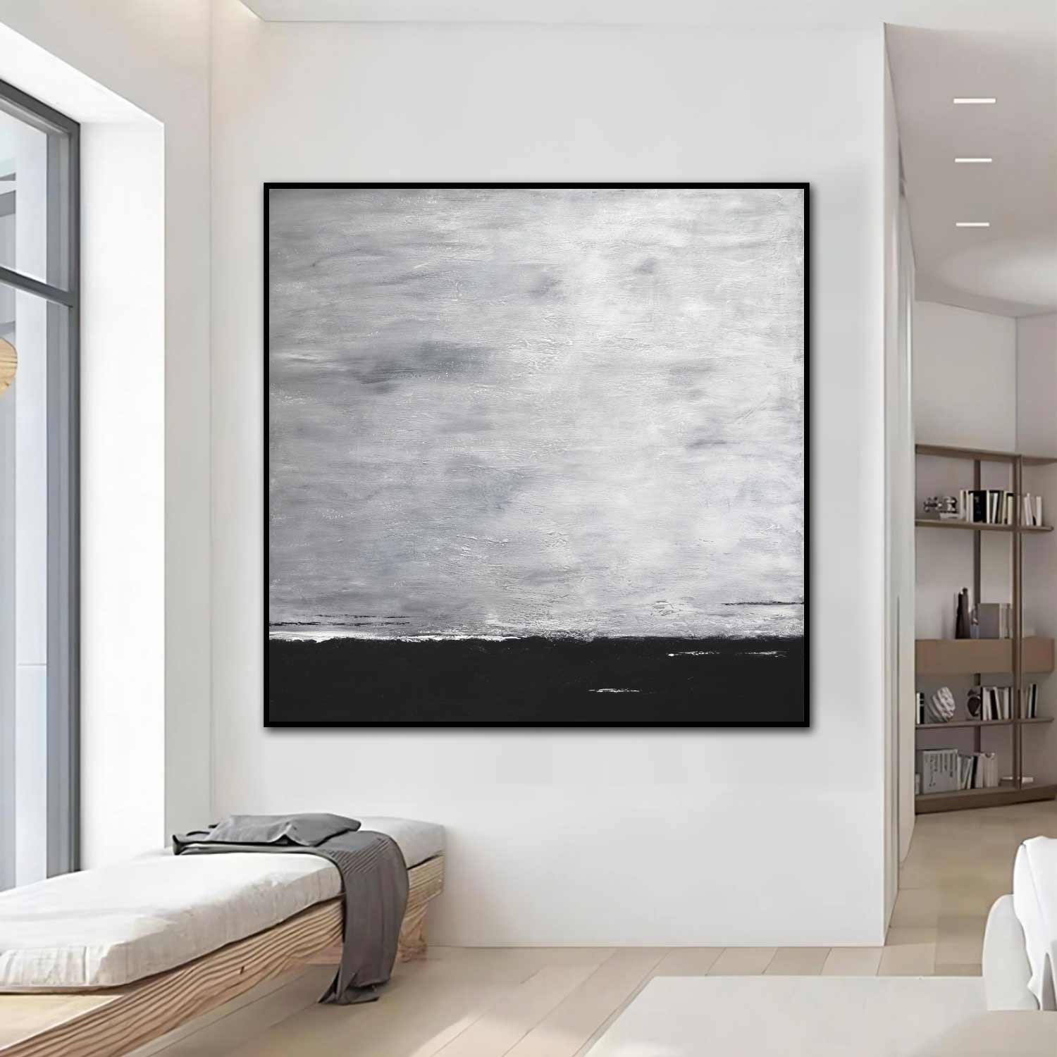 Monochromatic Landscape On Canvas "The Rising"