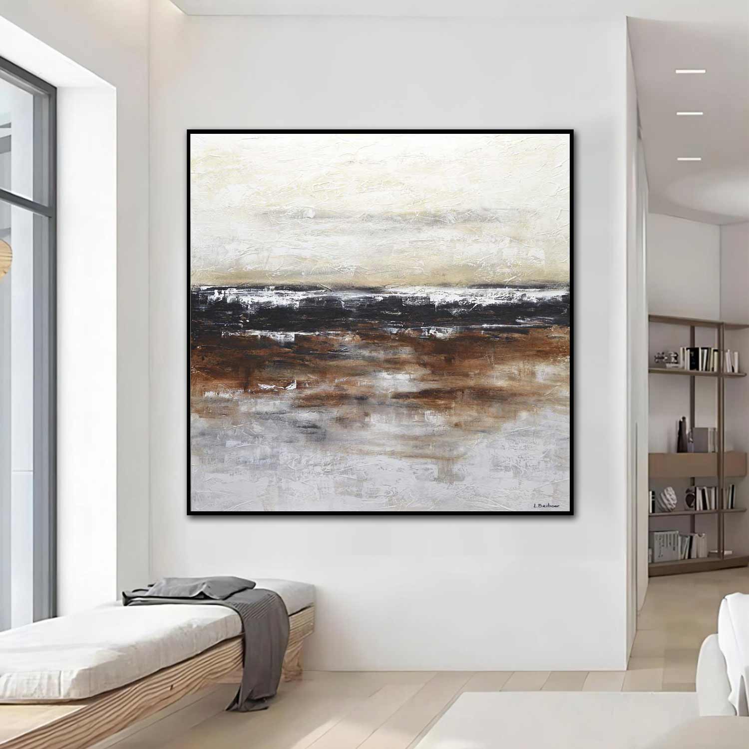 Earth Tones Modern Abstract Painting " Inner Calm"