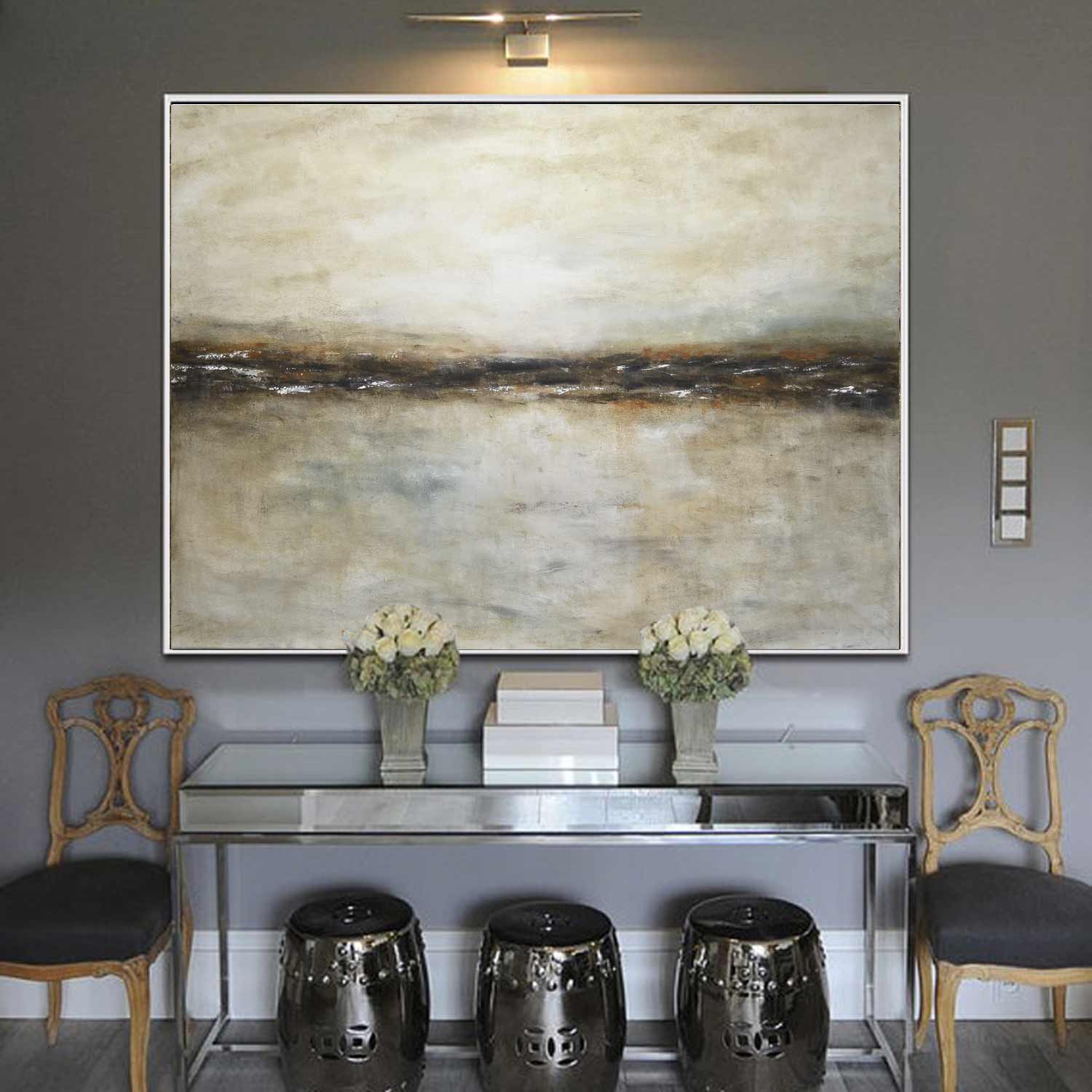Landscape Painting Horizon Living Room Artwork "Dreaming the Journey"