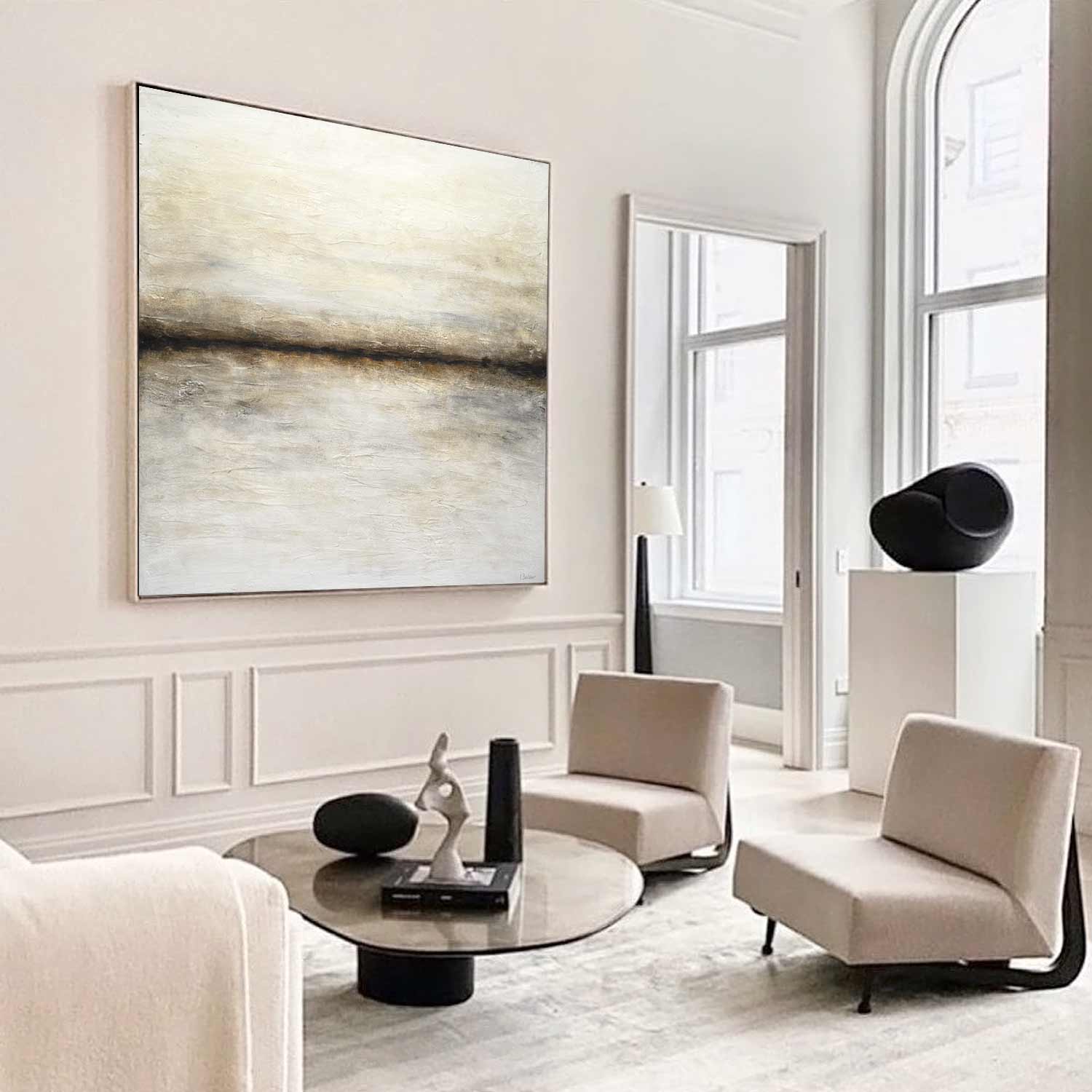Minimalism Landscape Natural Hand Painted Art "Driven"