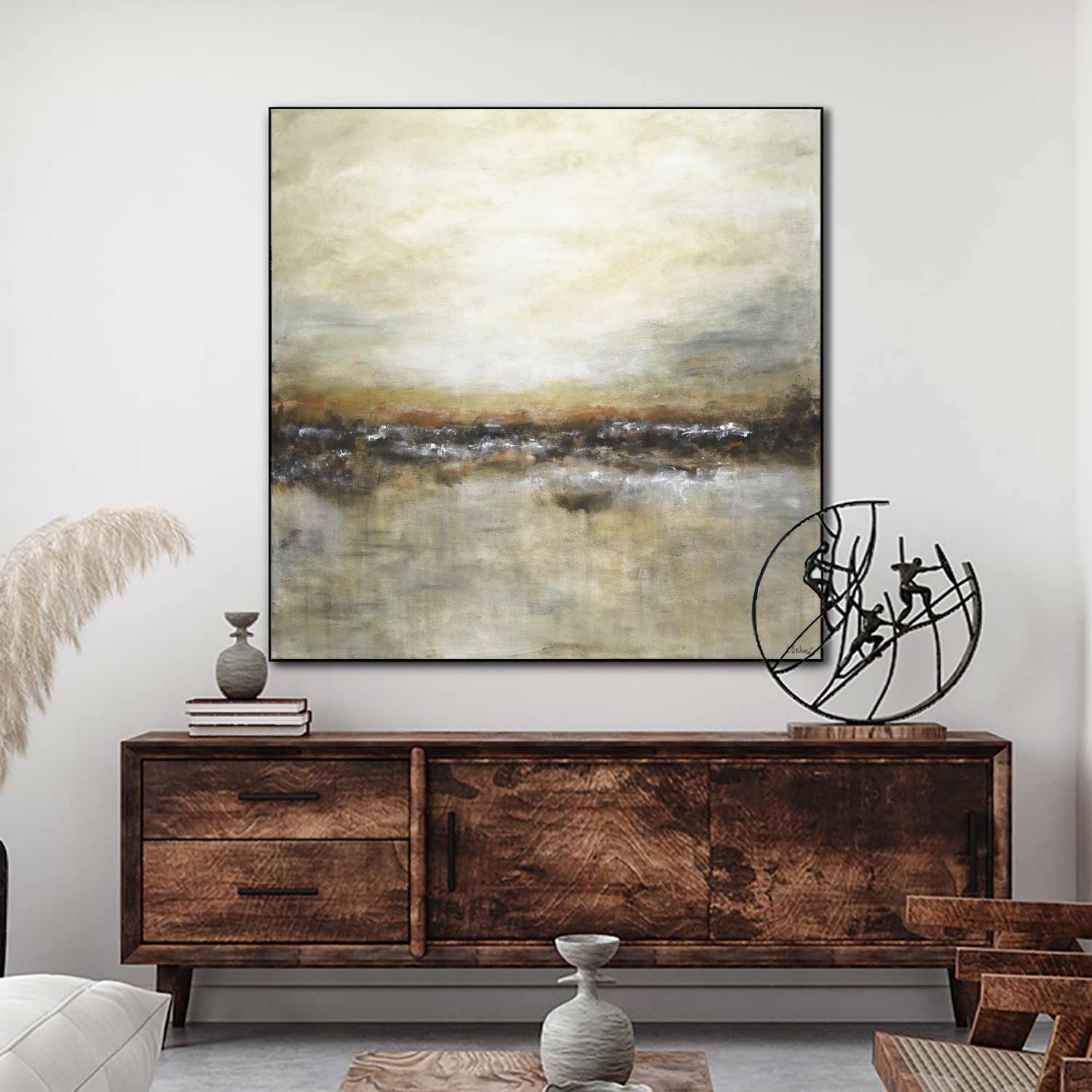 Hand Painted Large Landscape Oil Painting " Not Afraid"
