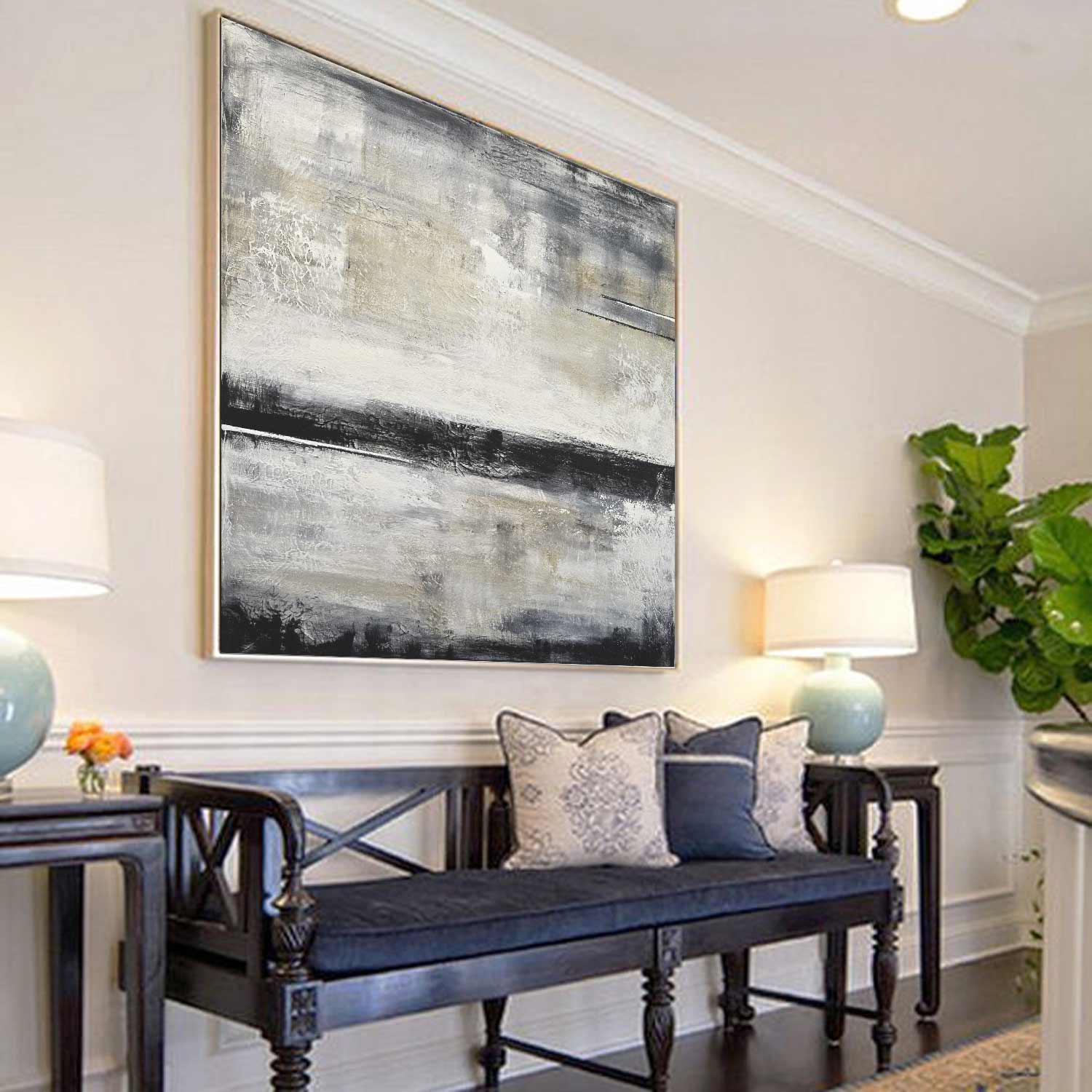 Large Square Contemporary Painting "Daydream"