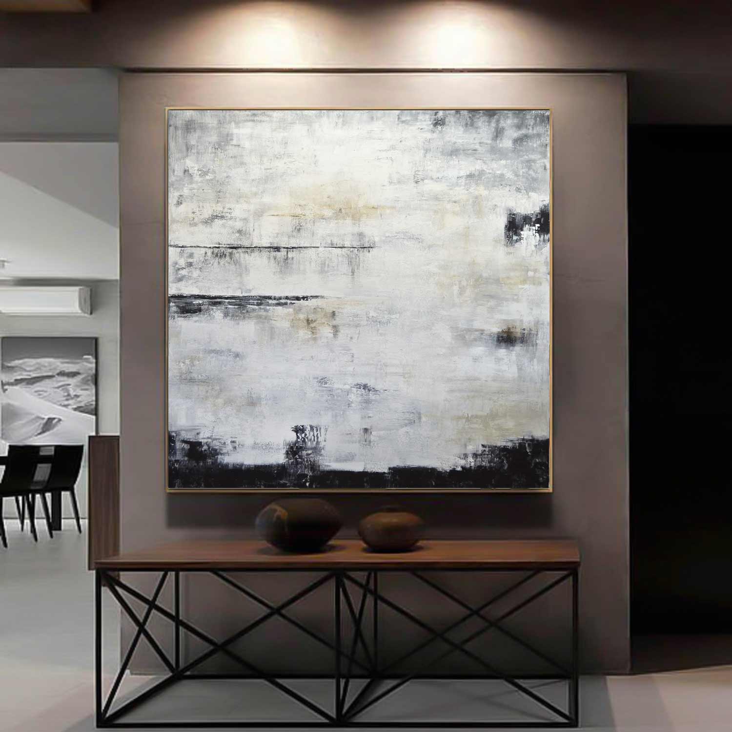 Contemporary Art Huge Abstract Painting "The Spectator"