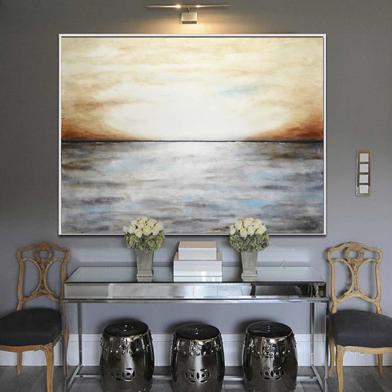 Oil Painting By Dutch Artist "Distant Skies"