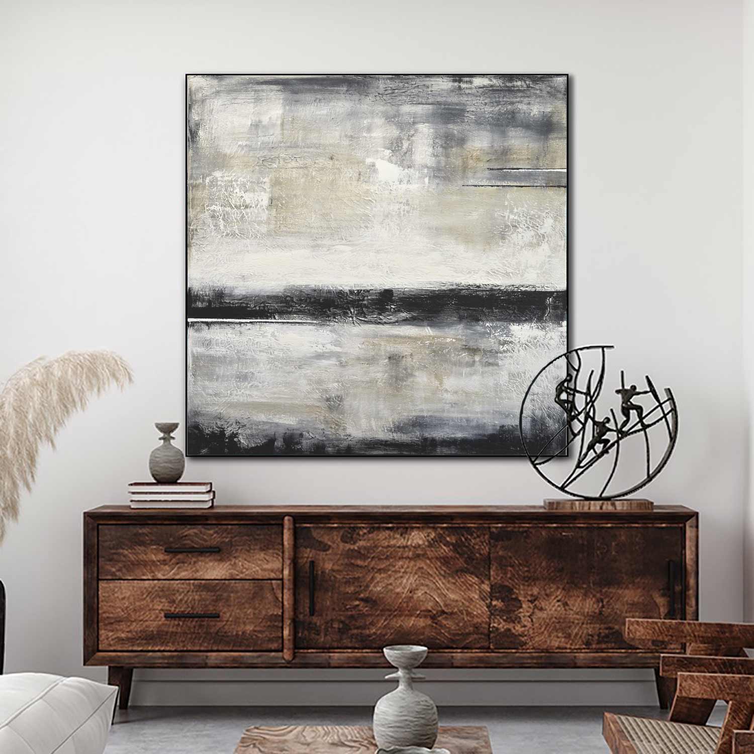 Large Square Contemporary Painting "Daydream"