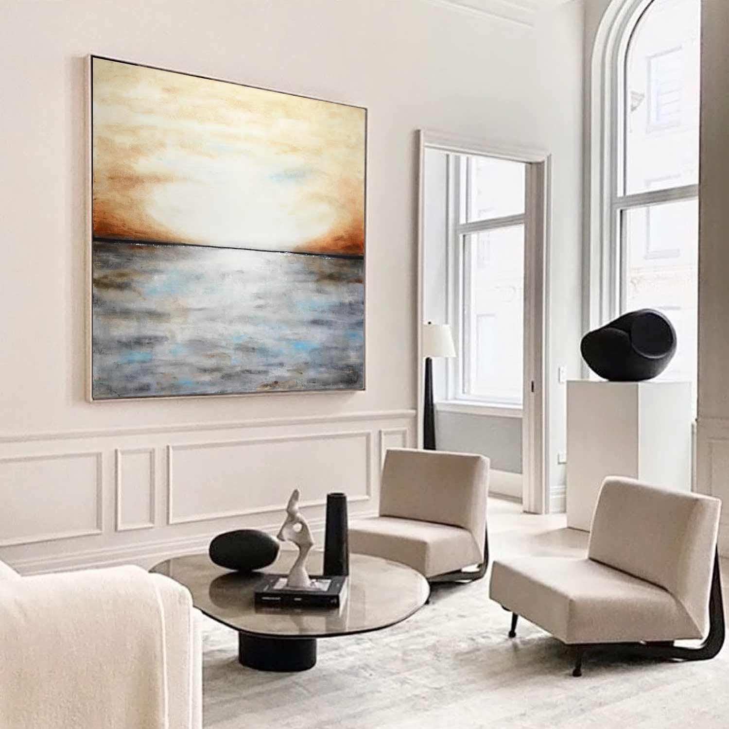 Landscape Painting Handmade Calming Art "Distant Skies"