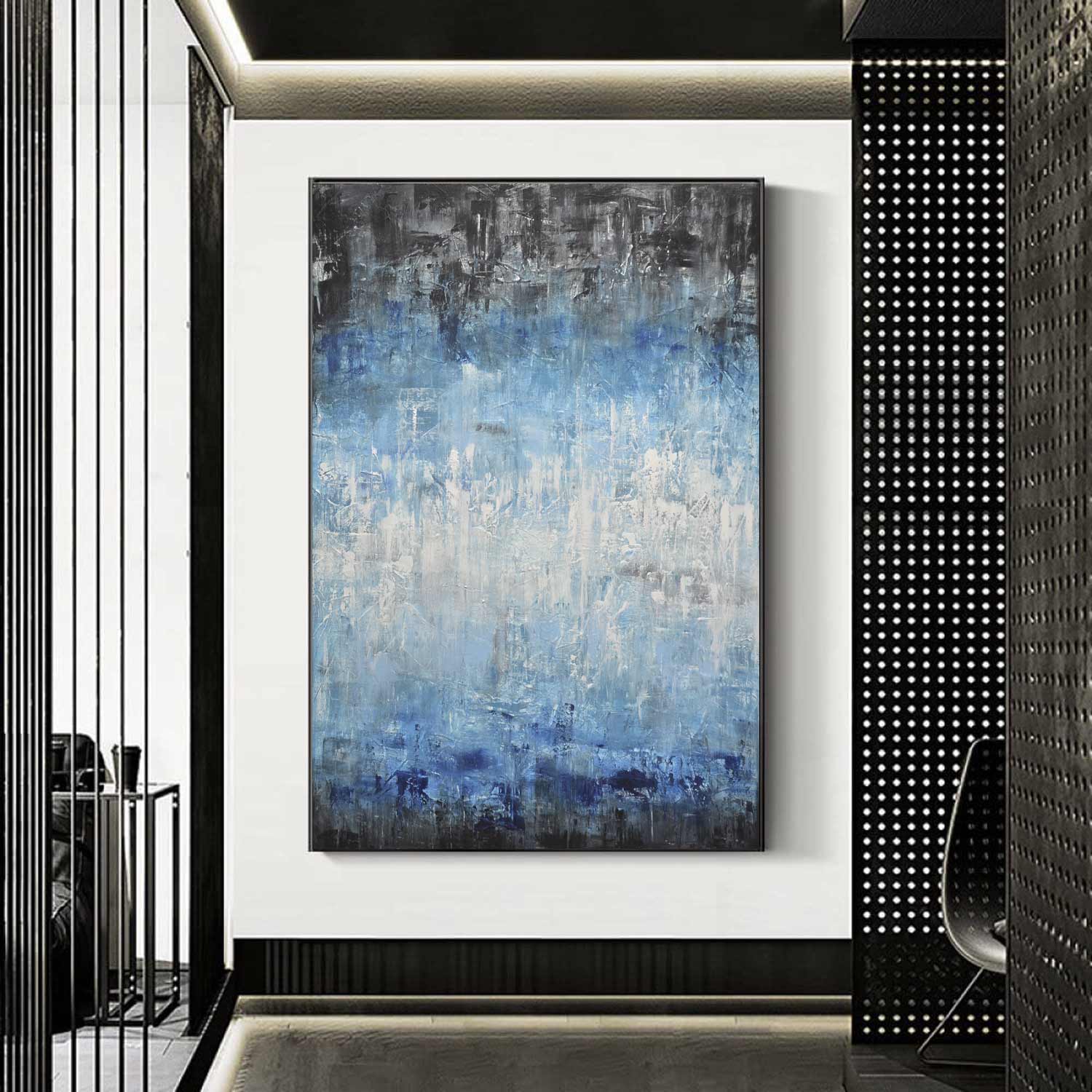 Blue Original Acrylic Artwork "Looking Through"