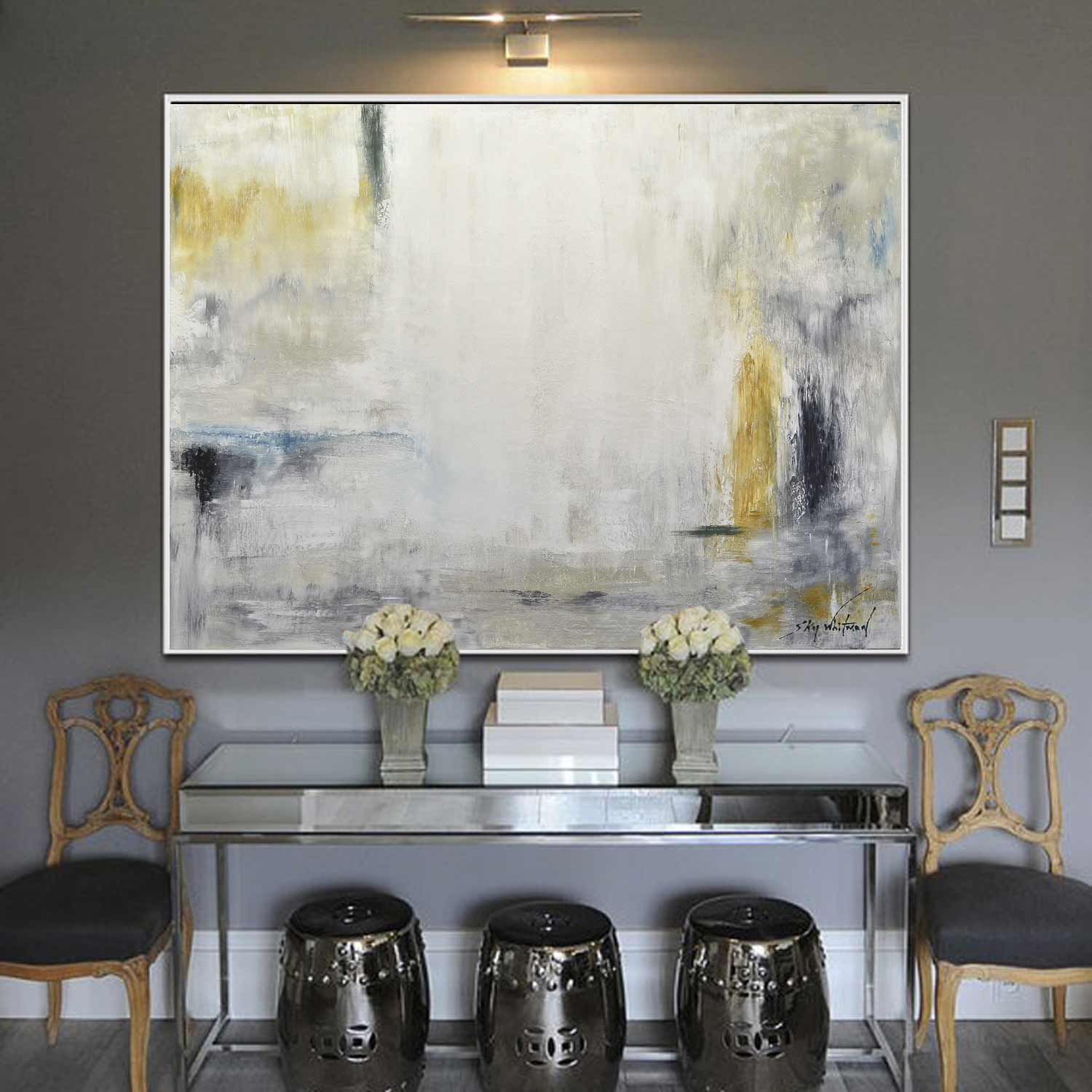 Present Day Art Vibrant Abstract Painting "True Hints"