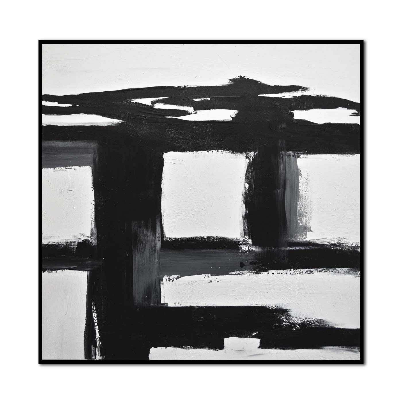 Black & White Expressionist Abstract "Balance"