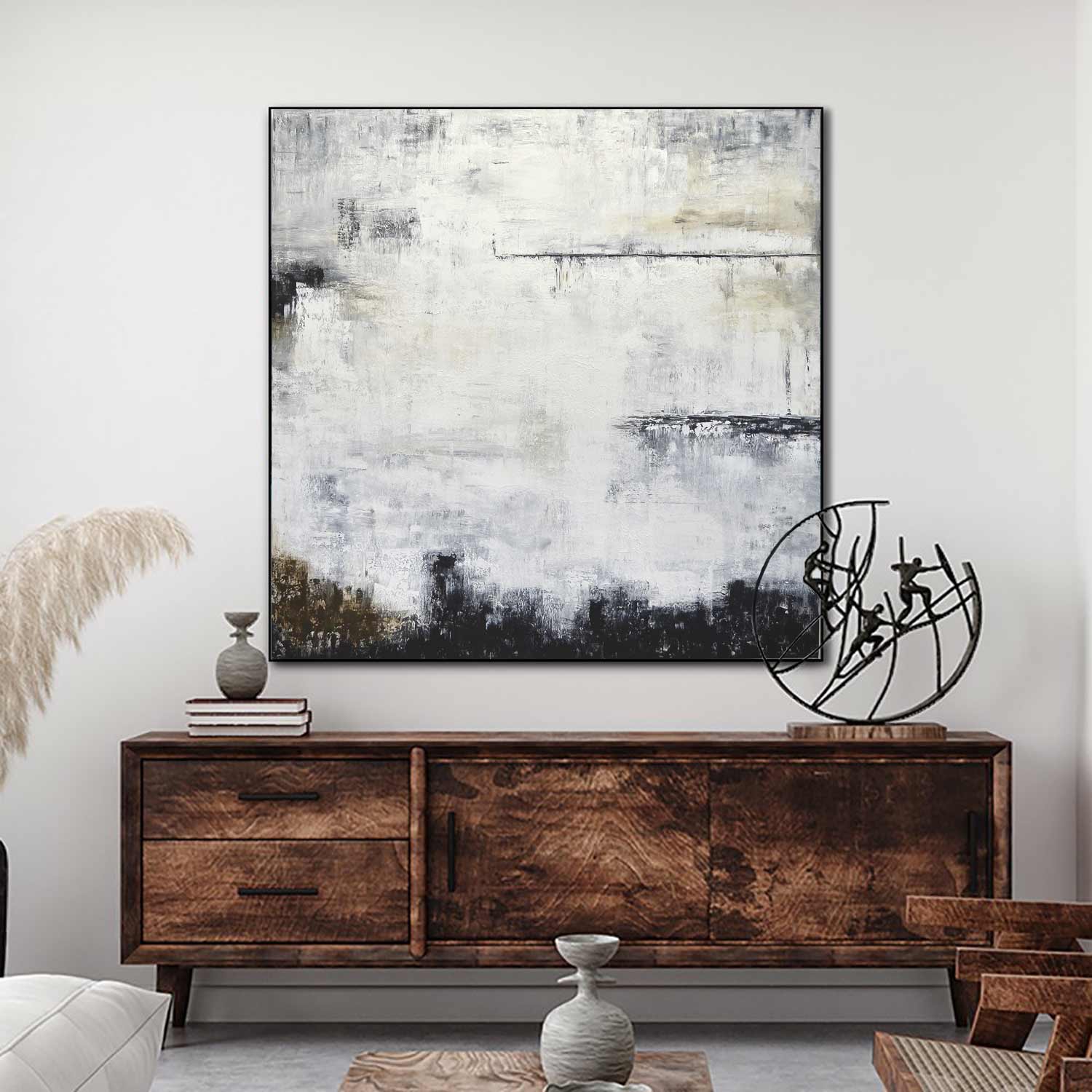Original Square Contemporary Wall Art "Chances"