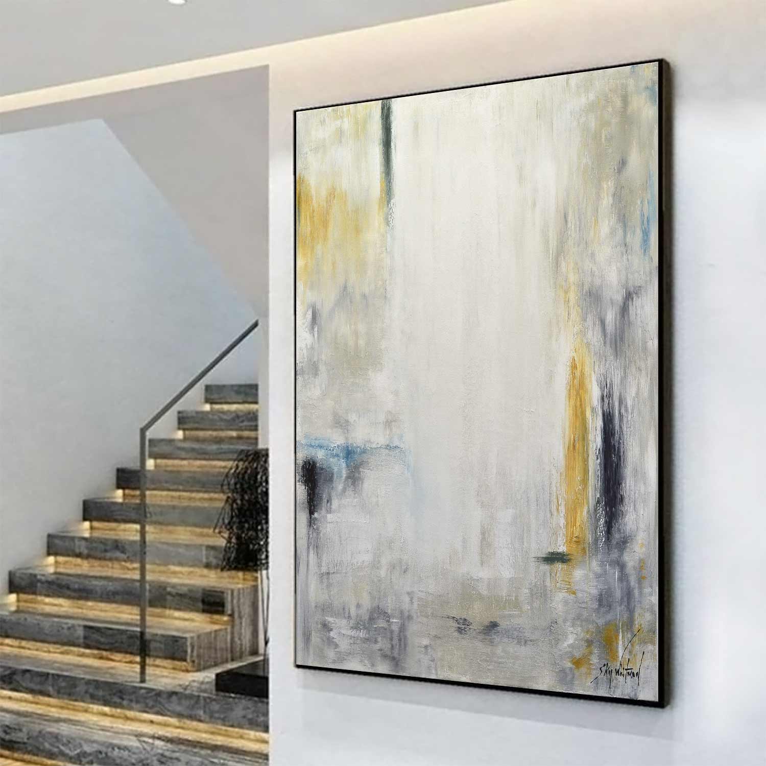 Contemporary Hand Painted Abstract Painting "True Hints"