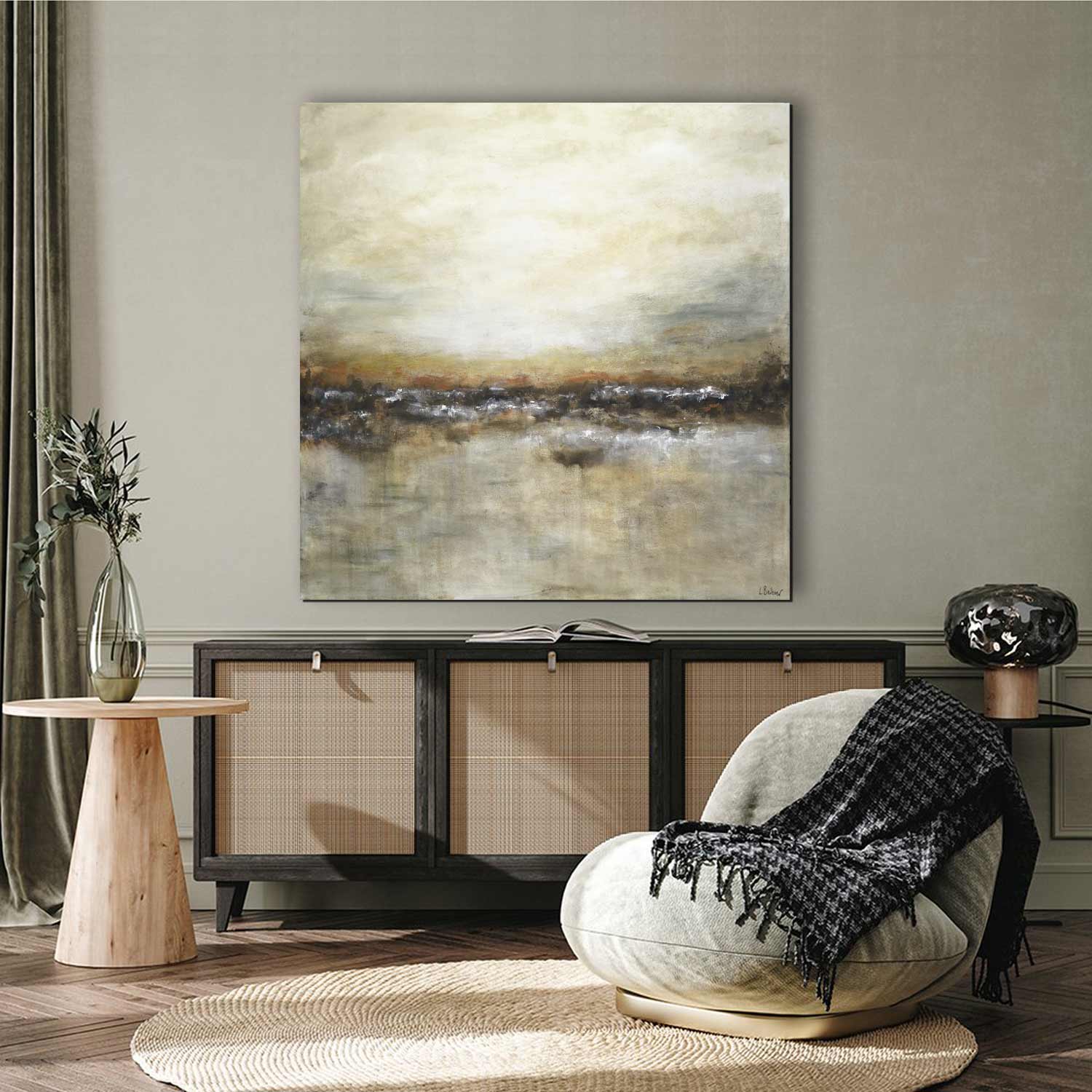Hand Painted Large Landscape Oil Painting " Not Afraid"
