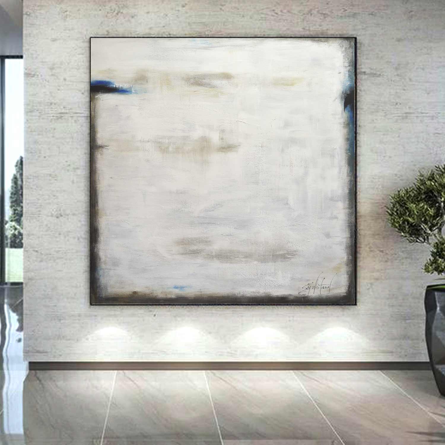 Oversized Square Office Painting "Lit Up Inside"