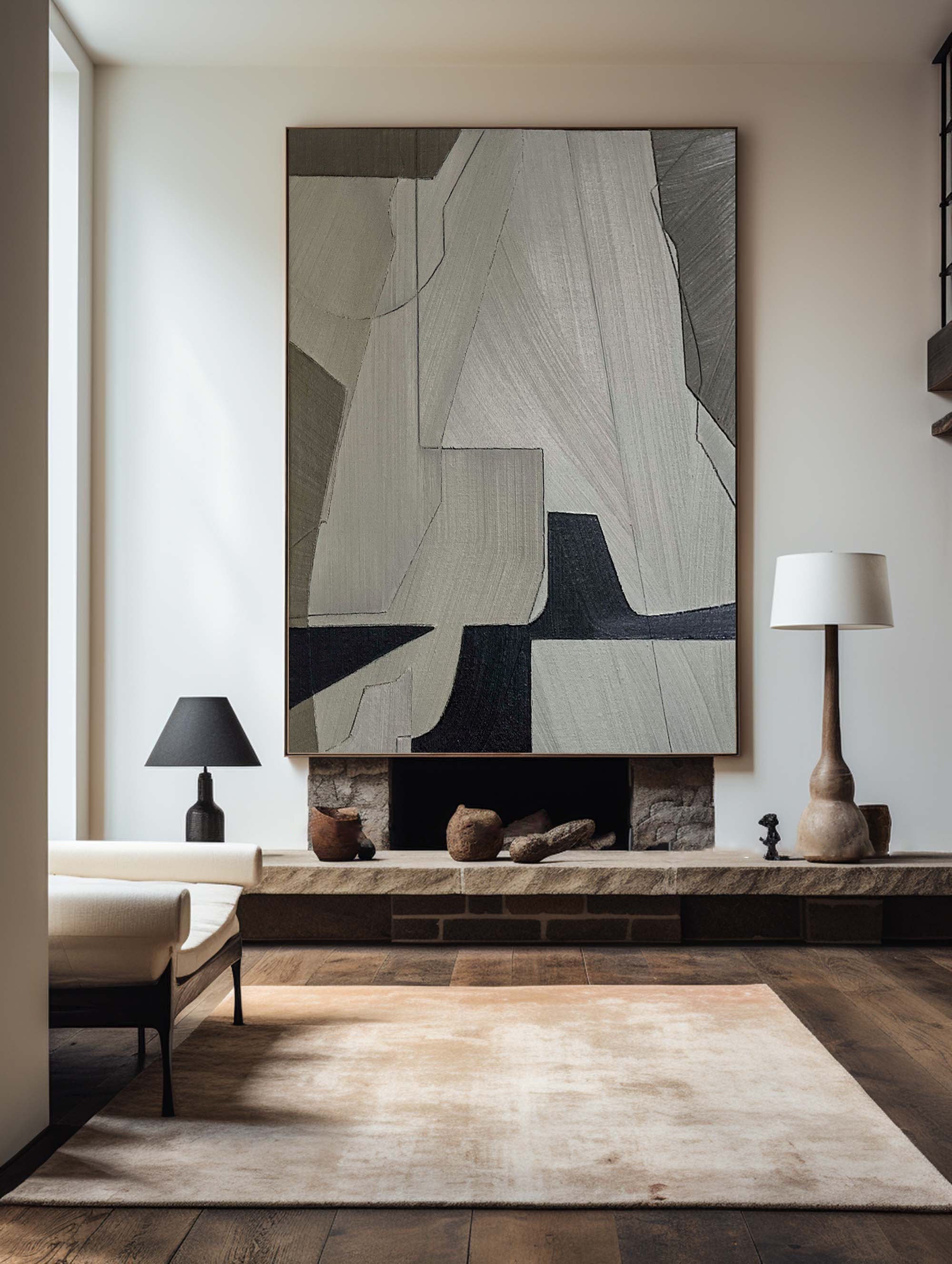 Grey Minimalist Painting #CXA 010