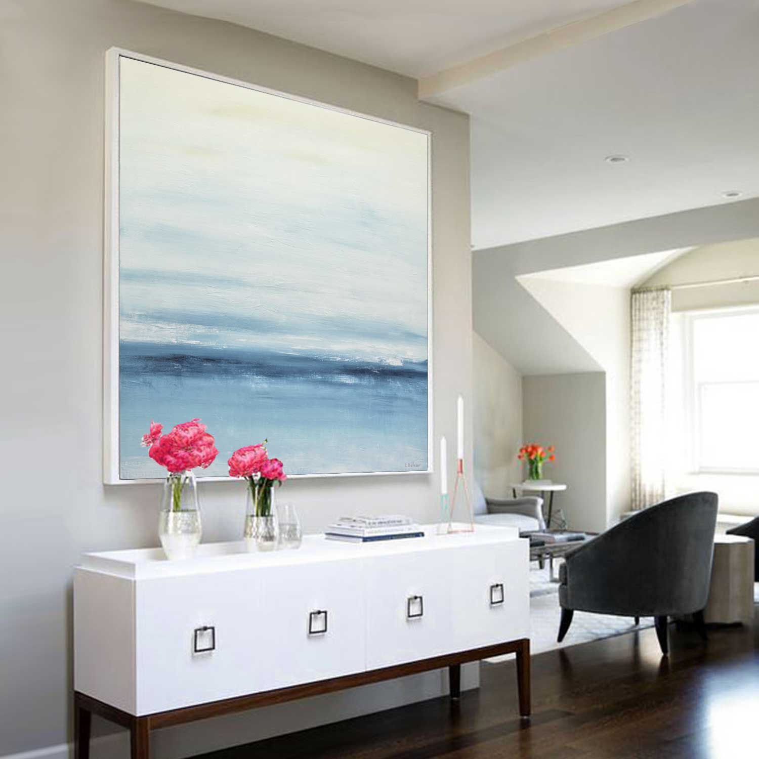 Large Original Landscape Simplicity Painting "New Horizons"
