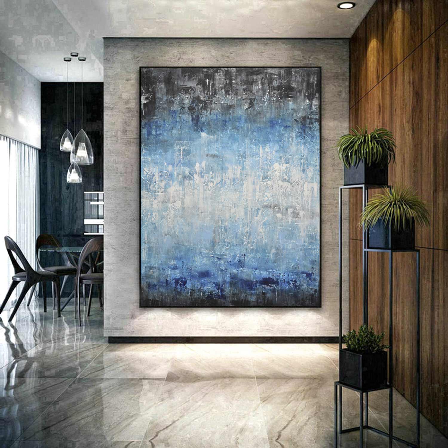 Blue Original Acrylic Artwork "Looking Through"