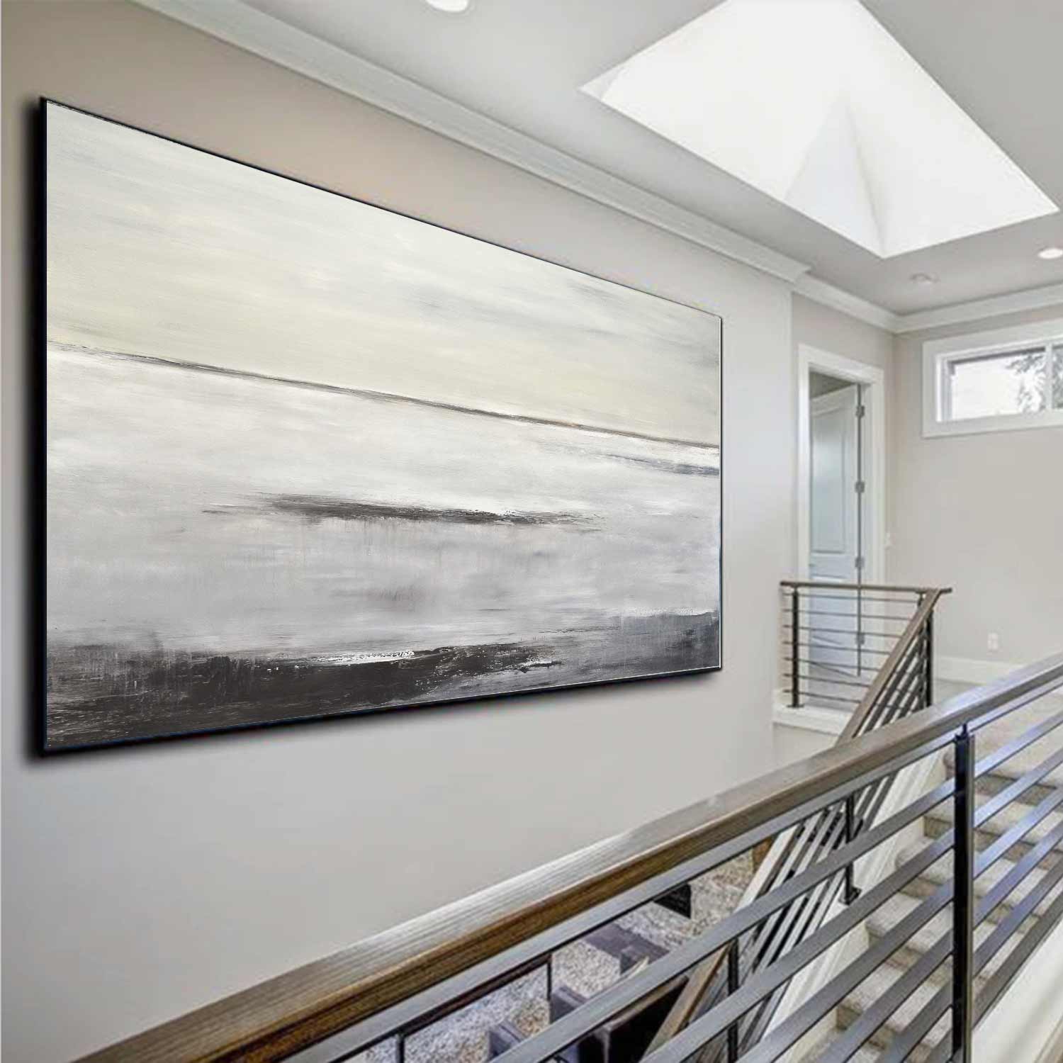 Large Abstract Painting Subdued Wall Art "Calm the Senses"