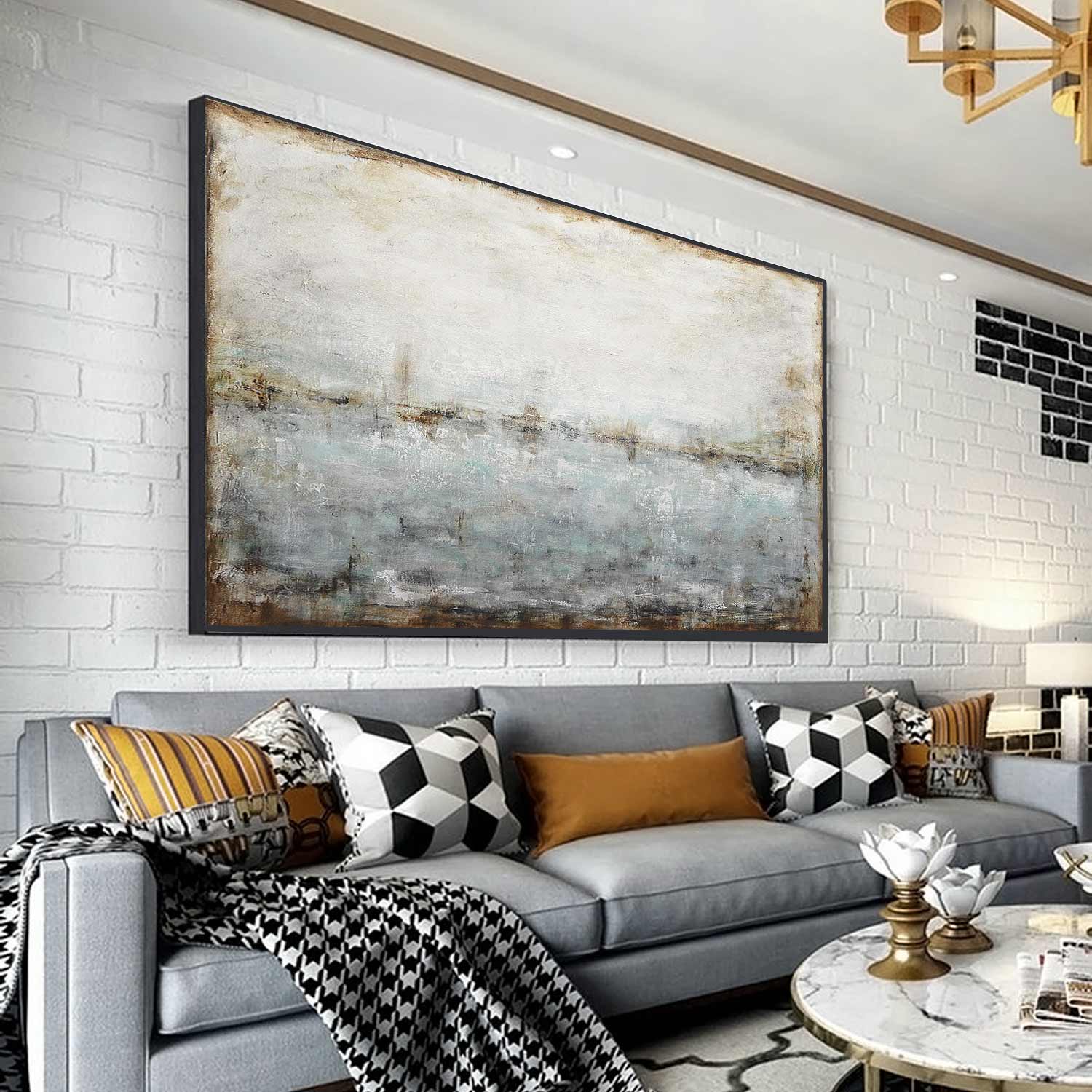 Tranquil Painting For Big Walls Premium Art "Frozen in Time"