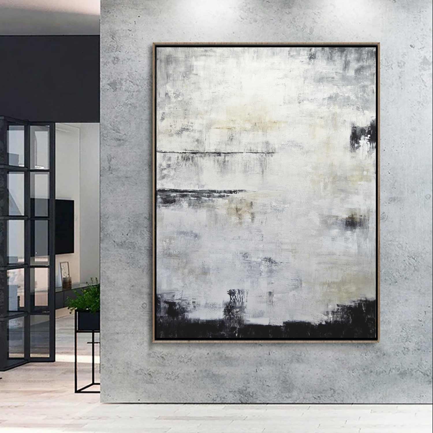 Contemporary Painting For Decor Handmade Art "The Spectator"