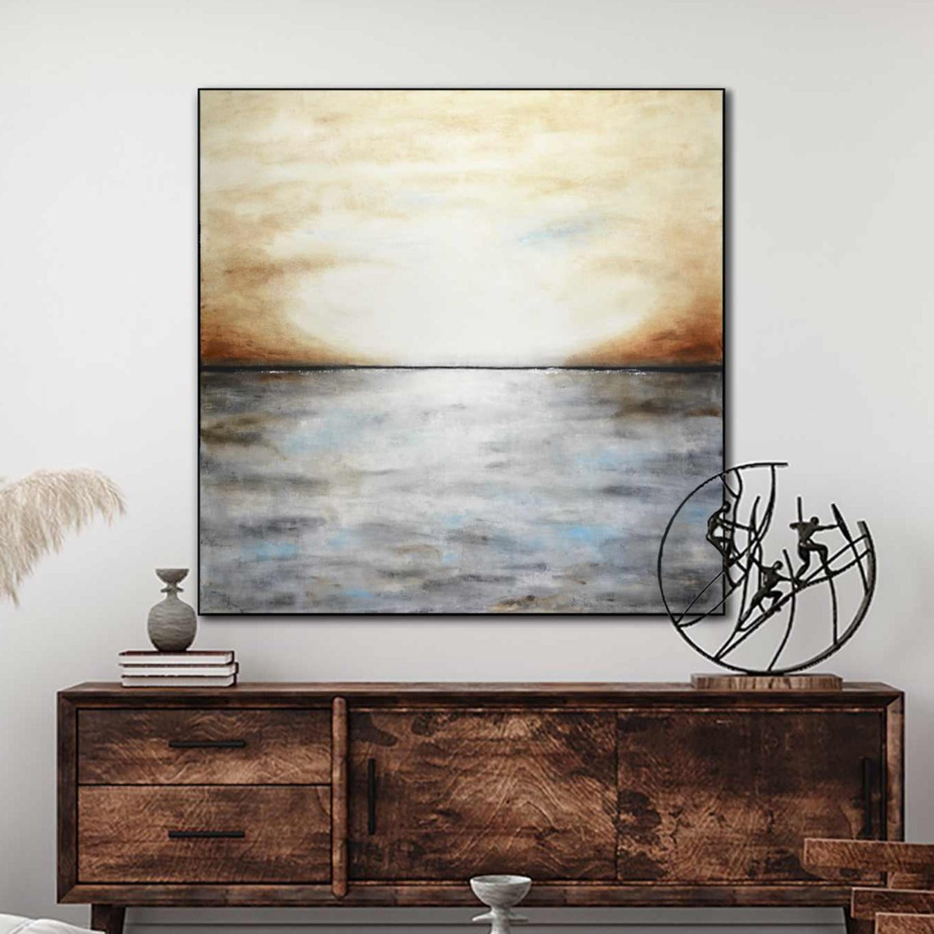 Landscape Painting Handmade Calming Art "Distant Skies"