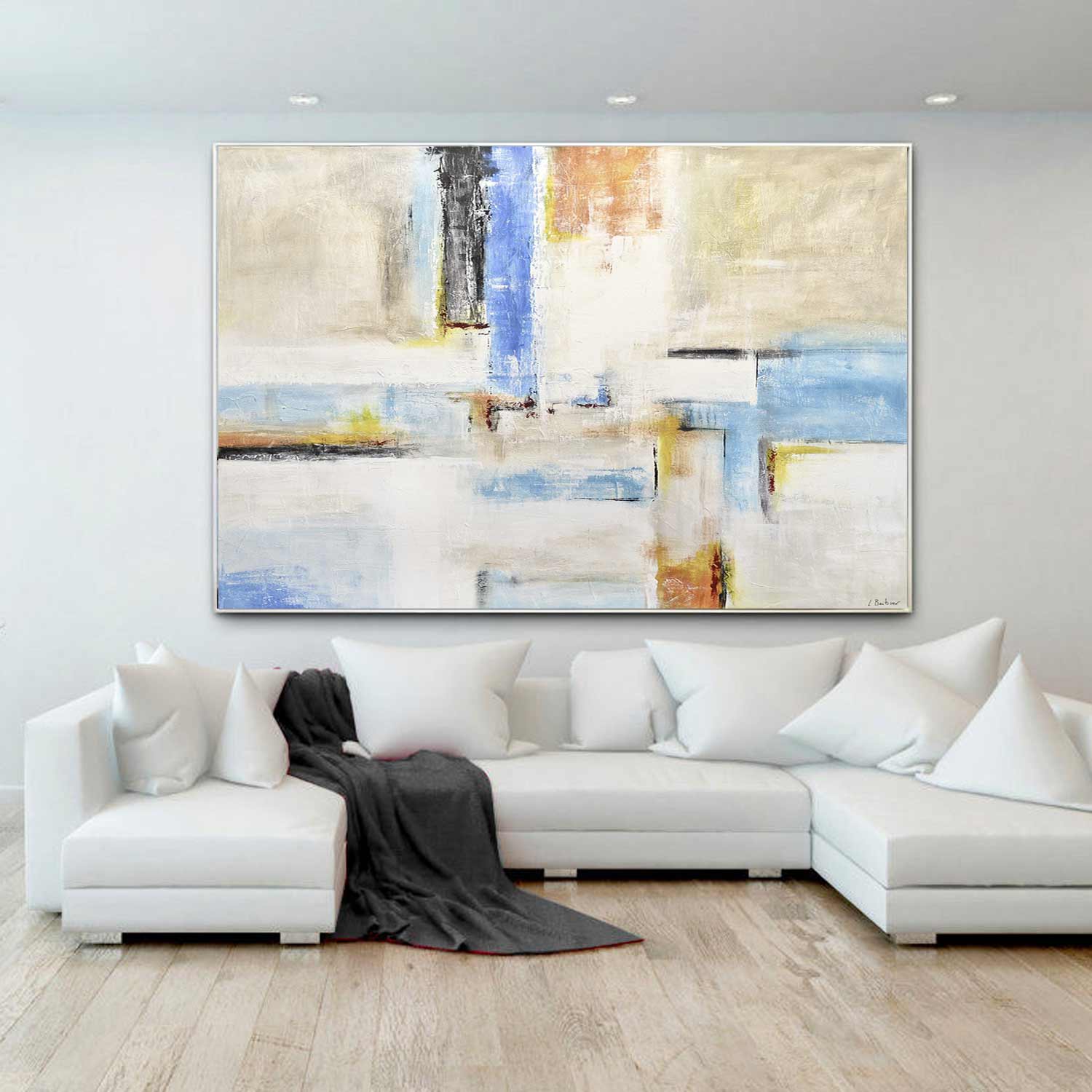 Energy Filled Abstract Painting Bold Artwork "A New Day"