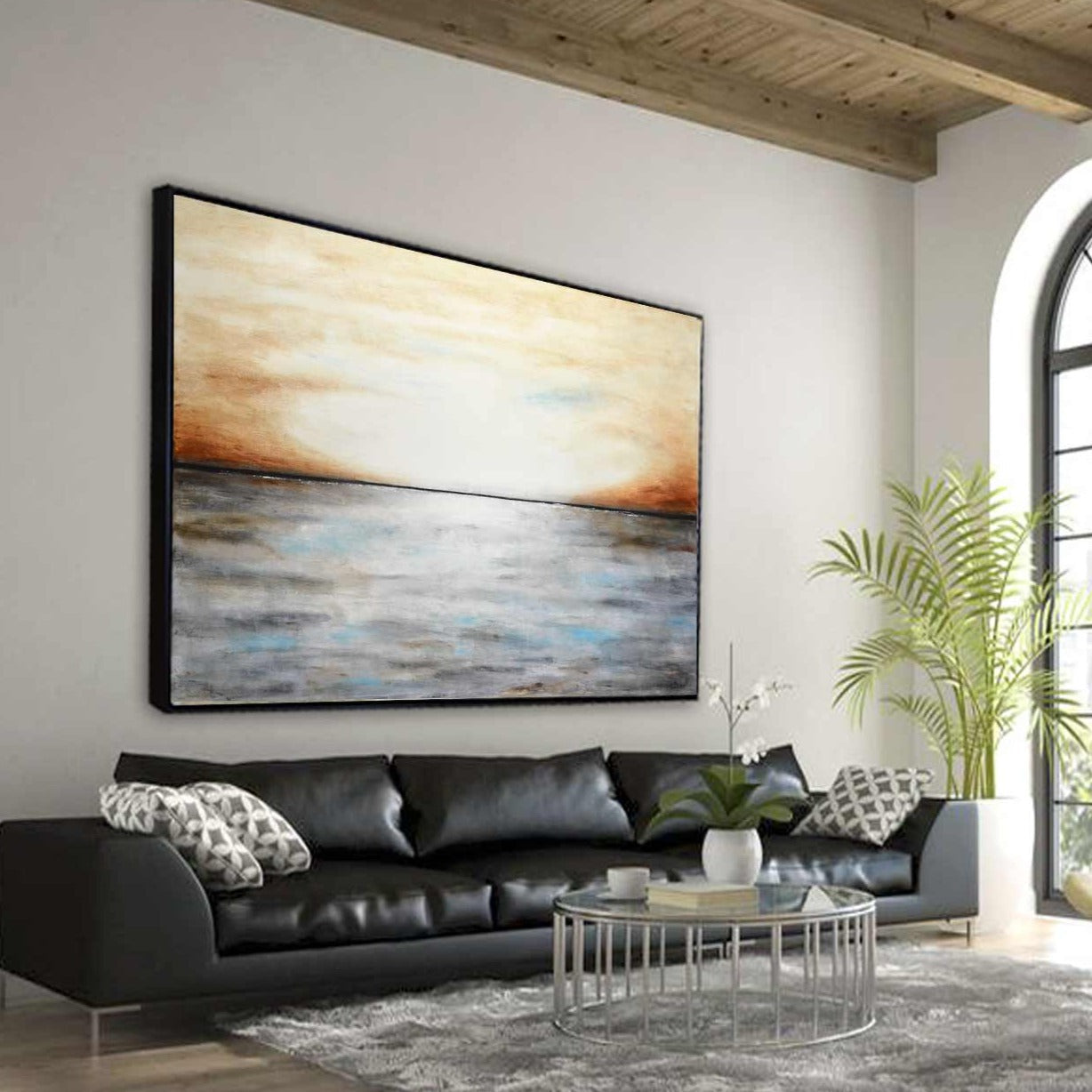 Oil Painting By Dutch Artist "Distant Skies"