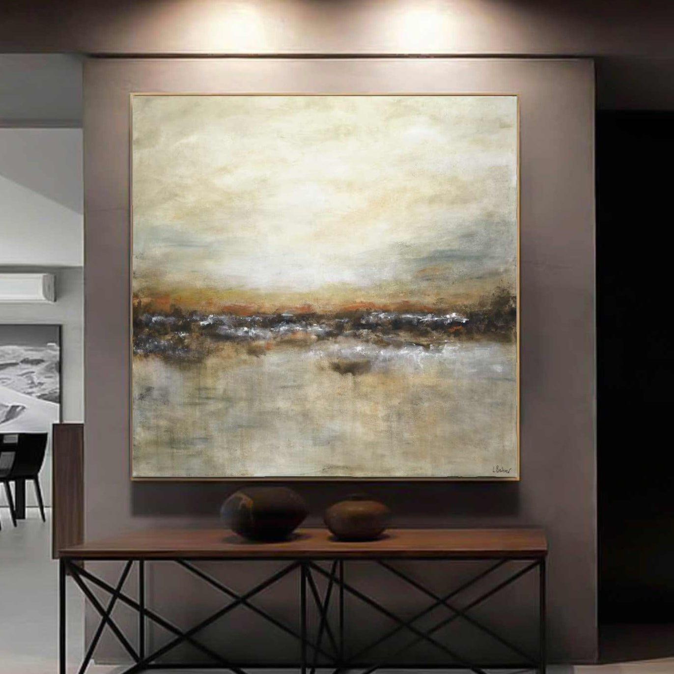 Hand Painted Large Landscape Oil Painting " Not Afraid"