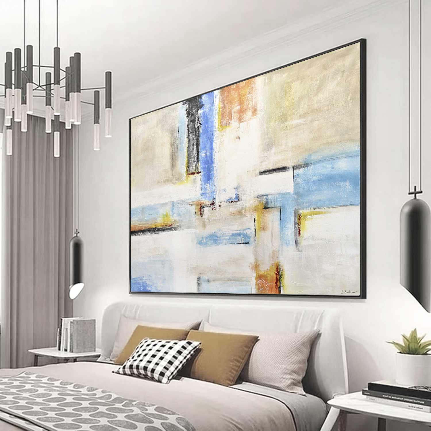 Energy Filled Abstract Painting Bold Artwork "A New Day"