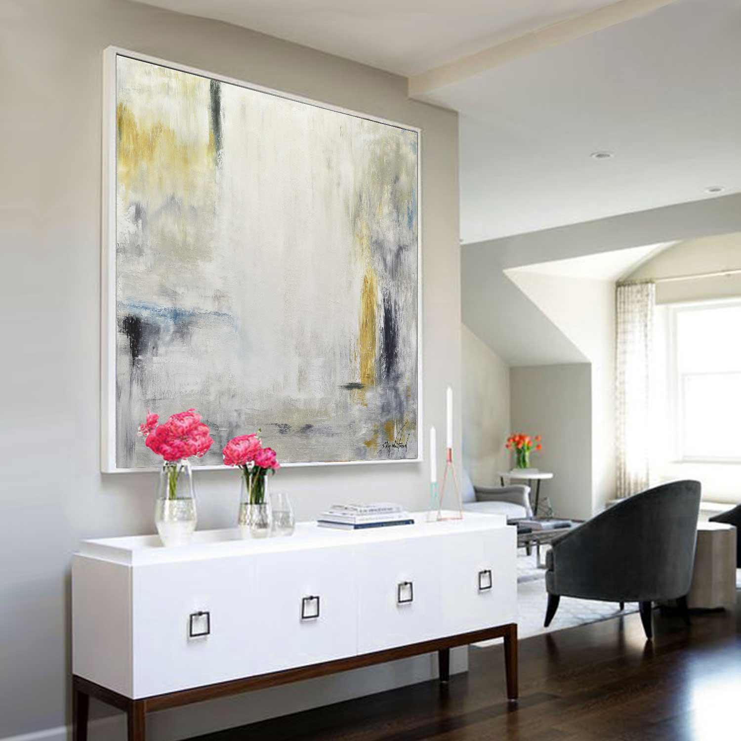 Oversized Abstract Wall Art "True Hints"