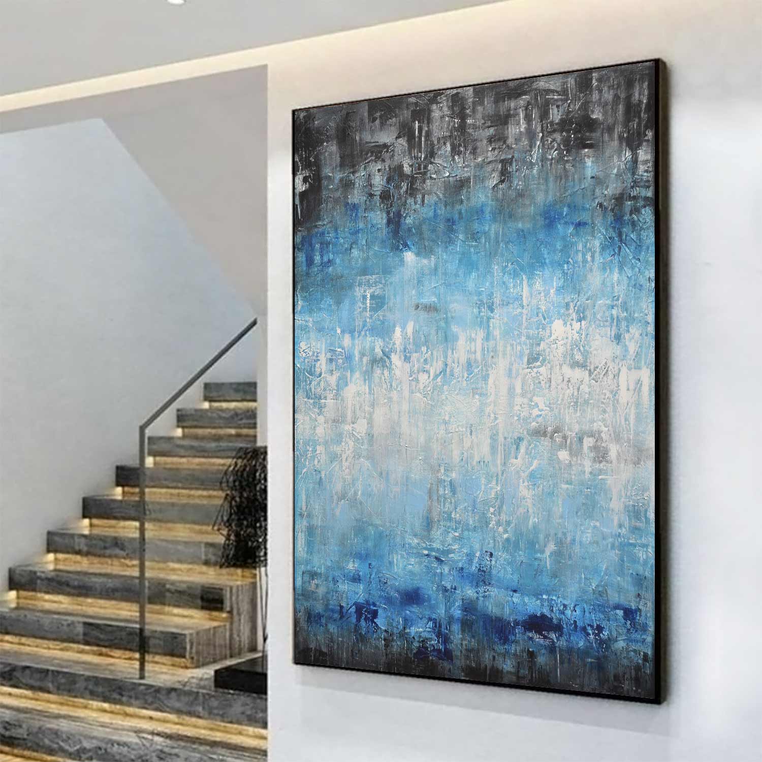 Blue Original Acrylic Artwork "Looking Through"
