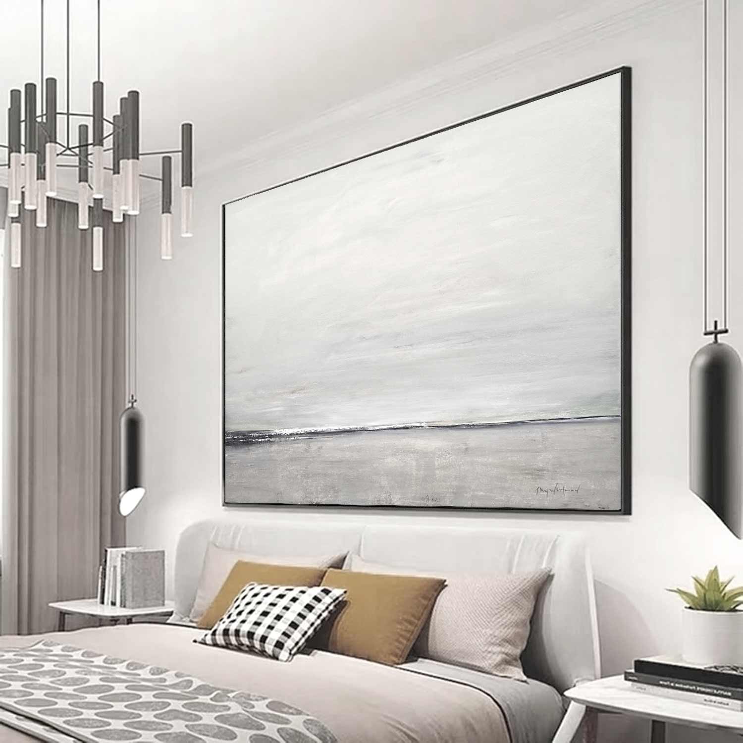 Landscape Oil Painting Minimalism Fine Art "Subtle Distance"