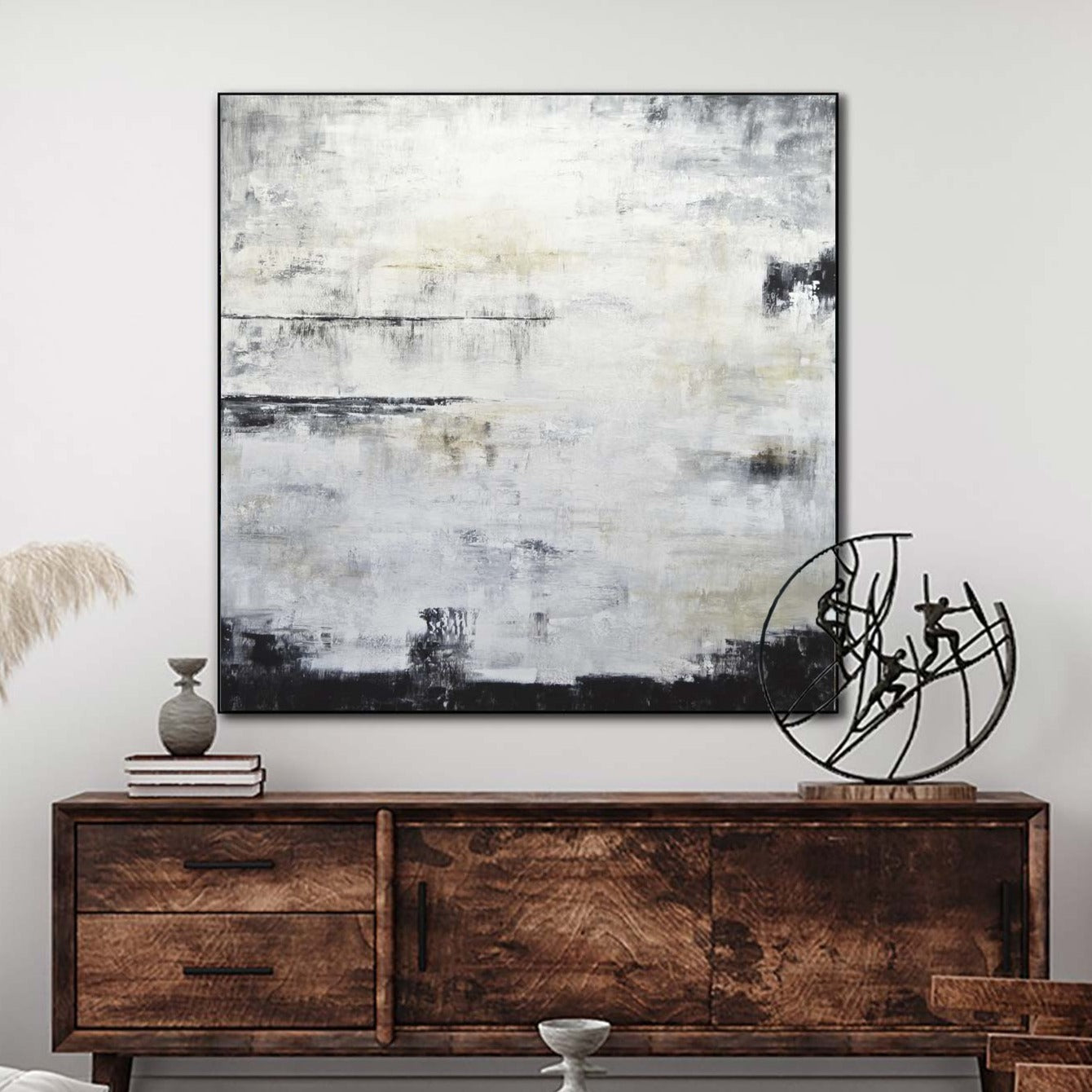 Contemporary Art Huge Abstract Painting "The Spectator"