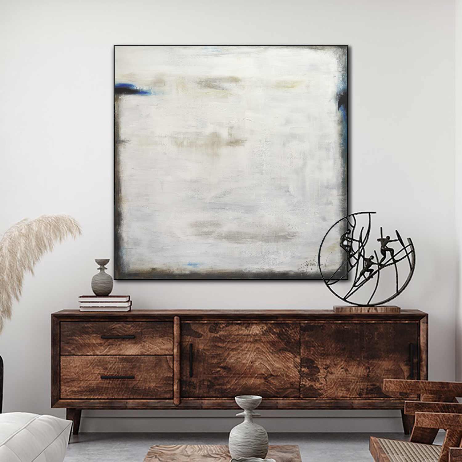 Oversized Square Office Painting "Lit Up Inside"