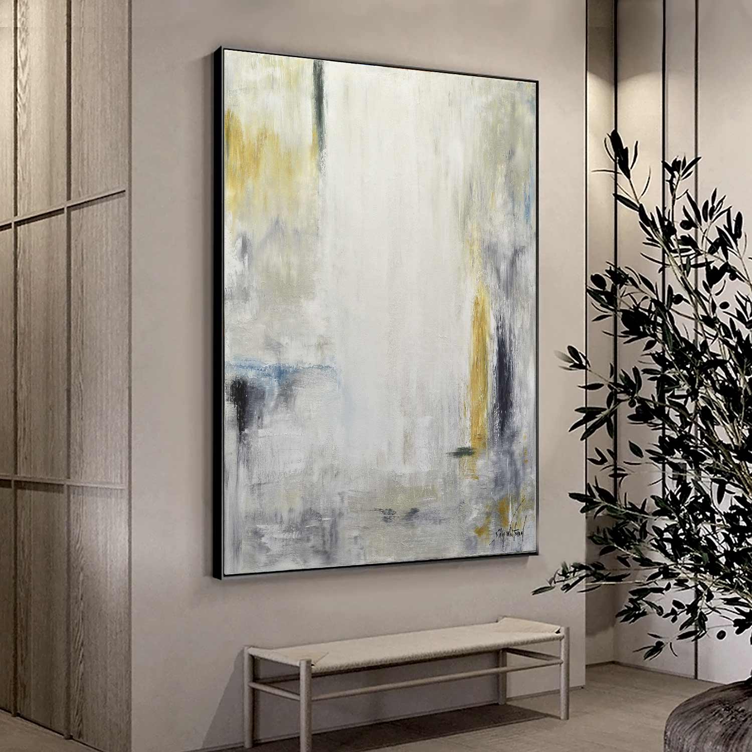 Contemporary Hand Painted Abstract Painting "True Hints"
