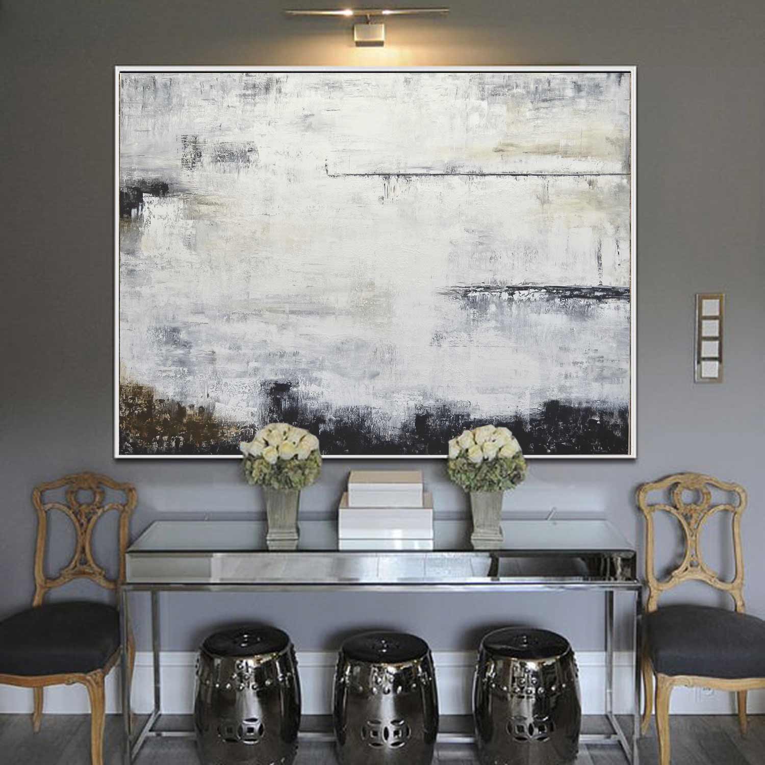 Handmade Oil Painting Contemporary Abstract "Chances"
