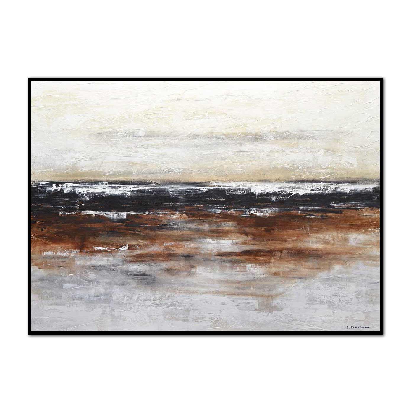 Warm Colors Painting Abstract Horizon Art "Inner Calm"