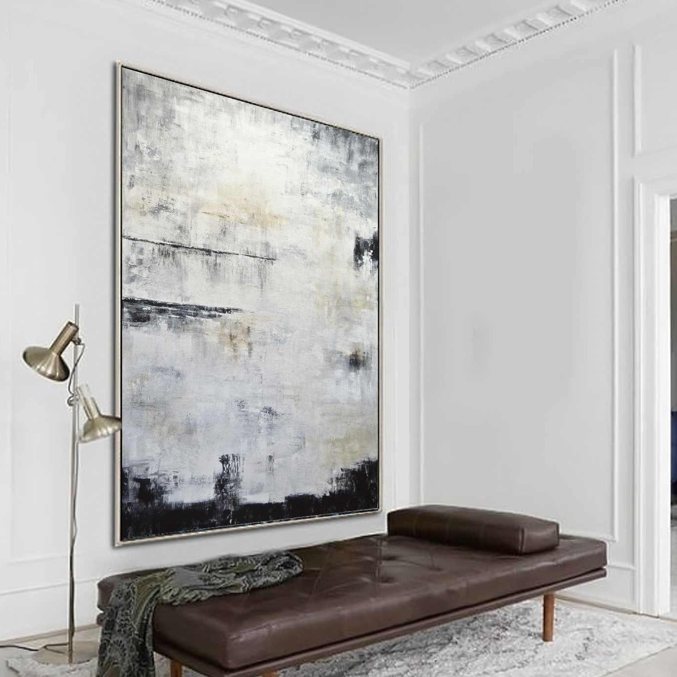 Contemporary Painting For Decor Handmade Art "The Spectator"