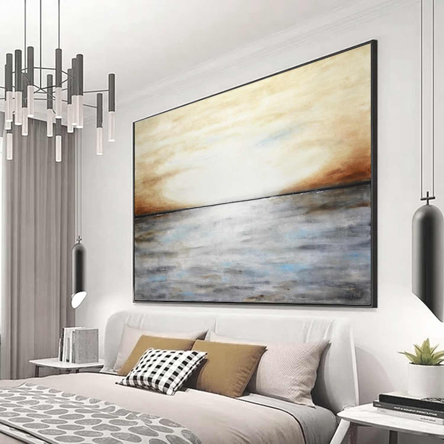 Oil Painting By Dutch Artist "Distant Skies"