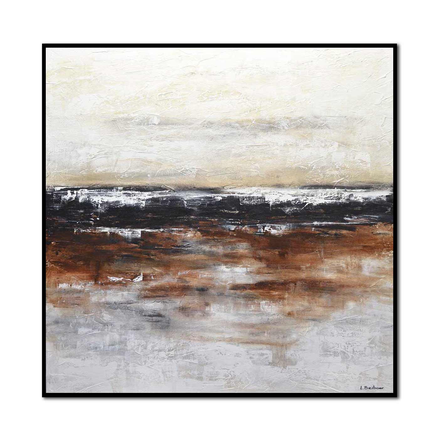 Earth Tones Modern Abstract Painting " Inner Calm"