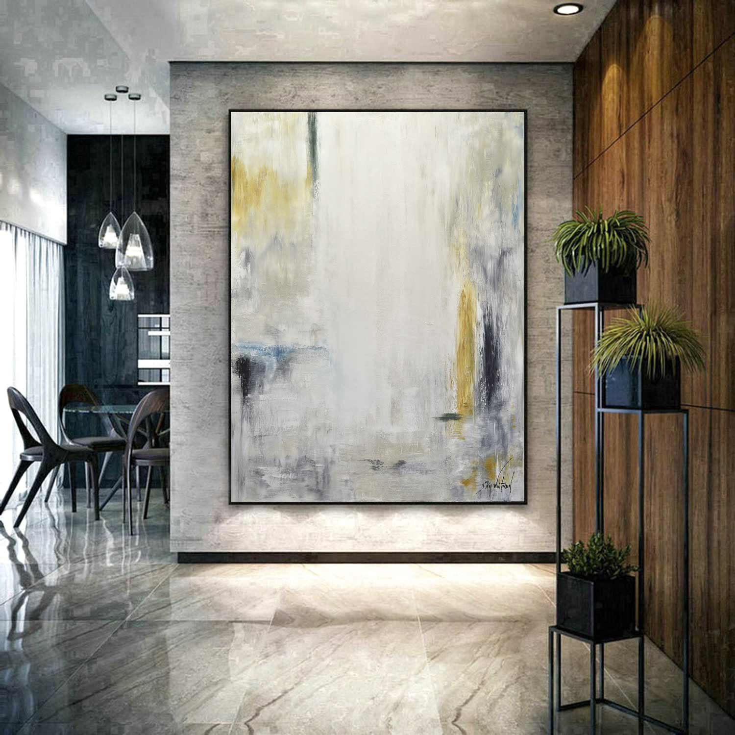 Contemporary Hand Painted Abstract Painting "True Hints"
